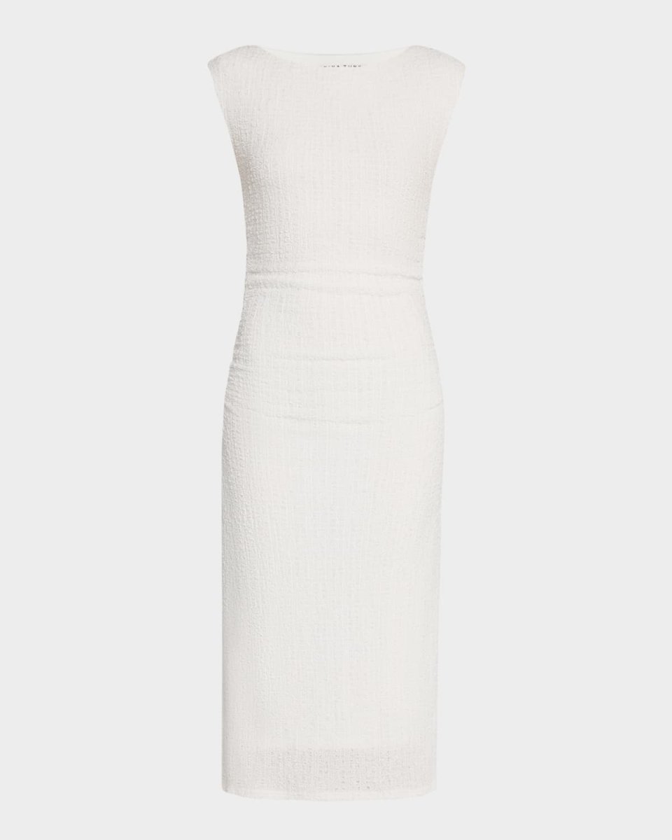 Yaruba 2 Ruched Bateau-Neck Midi Dress